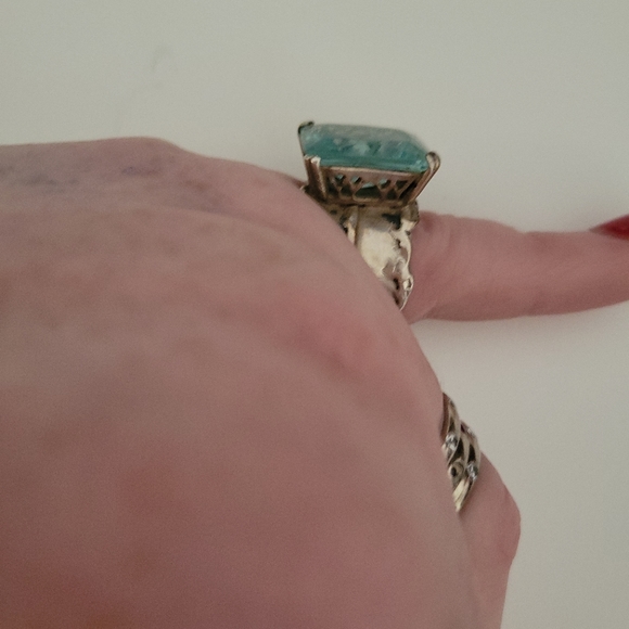 Silpada aqua blue statement ring 7 - Picture 7 of 8